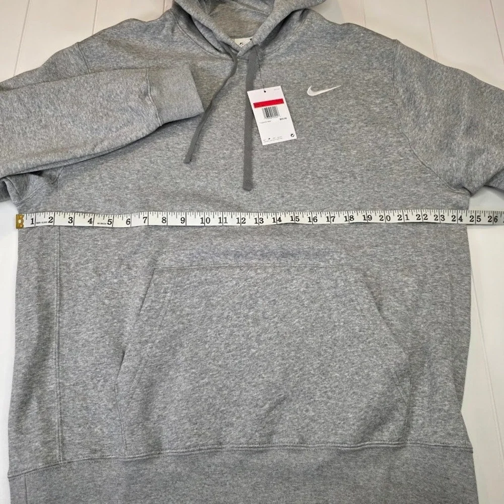 Nike‎ Men's Size L Club Fleece Gray Pullover Hoodie Sweatshirt CJ1611-063 NWT